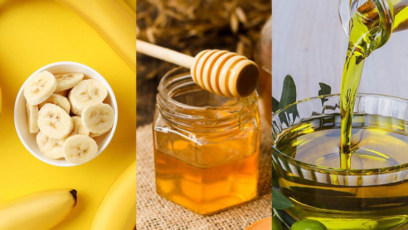 Sự kết hợp giữa mật ong, dầu oliu và chuối làm giảm ngứa da đầu 