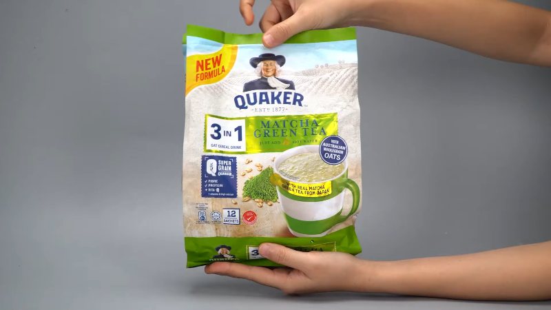 Thức uống yến mạch 3 trong 1 vị trà xanh matcha Quaker