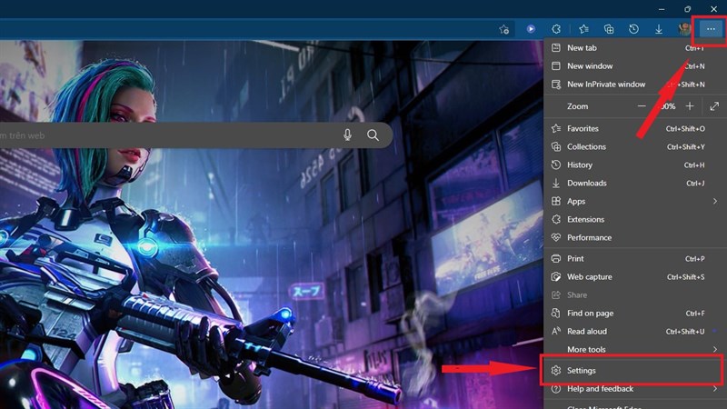 cách cài đặt trình duyệt Microsoft Edge luôn khởi động ở các tab đã đóng