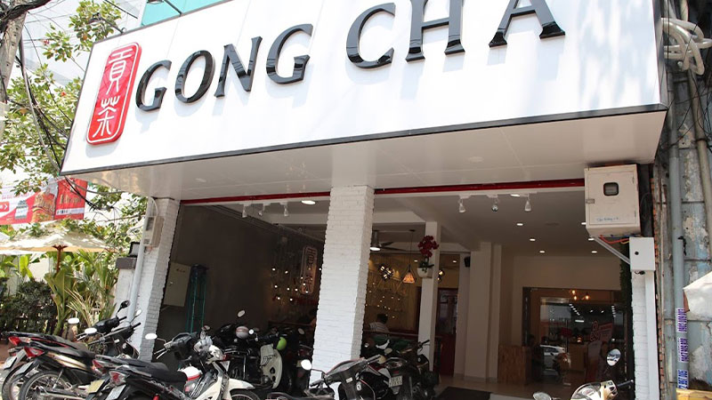 Khung cảnh tại cửa hàng trà Gong Cha