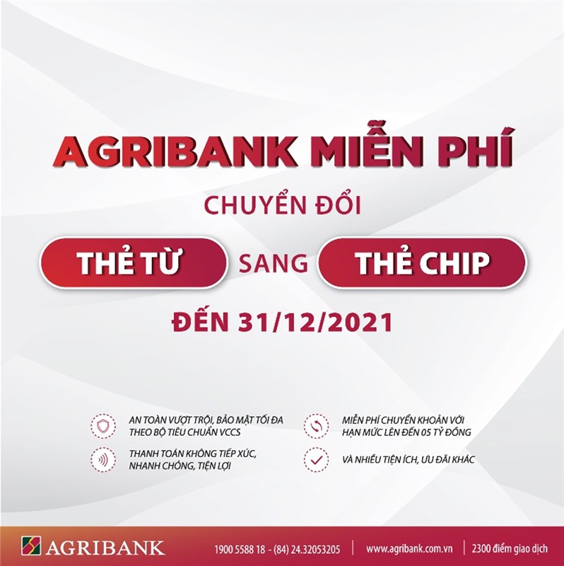 Đổi thẻ sang thẻ chip miễn phí với Agribank để có trải nghiệm thanh toán tốt nhất. Thẻ chip giúp bạn tránh được những rủi ro về an ninh thanh toán, đồng thời còn tiện lợi hơn khi không cần quẹt thẻ và nhập mã nữa. Hãy xem ảnh để tìm hiểu thêm về chương trình đổi thẻ sang thẻ chip miễn phí của Agribank.