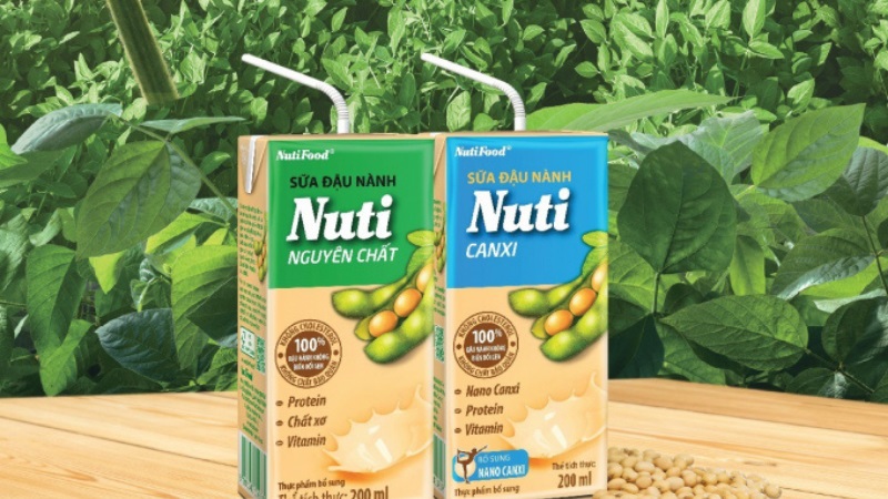 Sữa đậu nành Nuti nguyên chất và Nuti Canxi