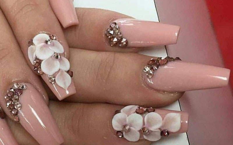 Mẫu nail hoa lan