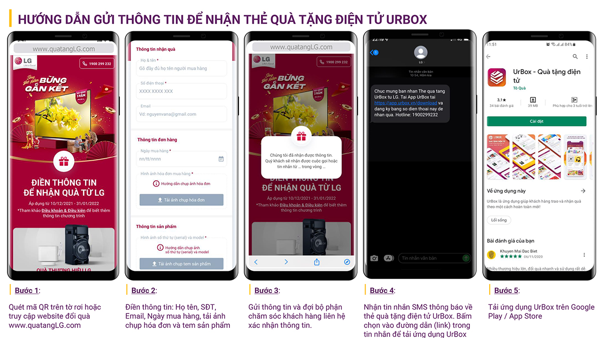 Hướng dẫn sử dụng nhận quà tặng URBOX