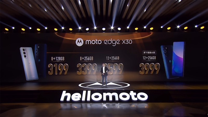 Giá bán của Moto Edge X30 tại thị trường Trung Quốc