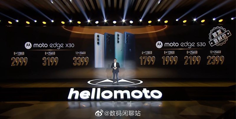 Giá Moto Edge S30 5G tại thị trường Trung Quốc khởi điểm từ 7.2 triệu đồng. Nguồn: Motorola.