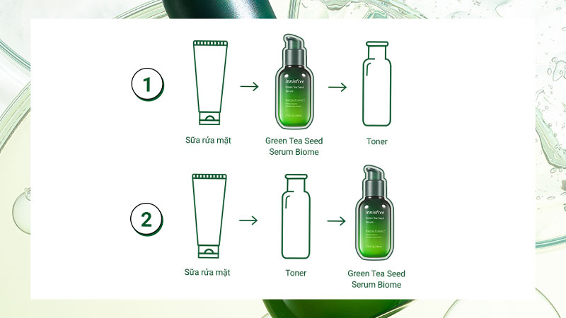  2 cách sử dụng serum Innisfree trà xanh