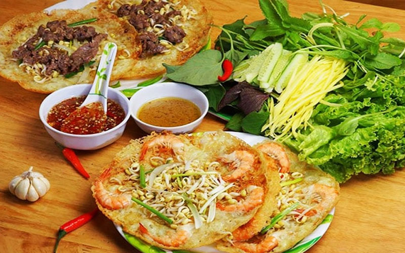 Bánh xèo tôm nhảy Bình Định