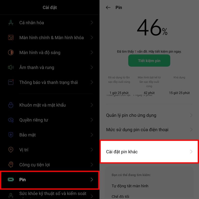 Tối ưu pin Tối ưu pin