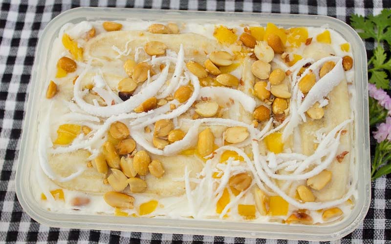 How to make banana yogurt ice cream with Ong Tho condensed milk simple
