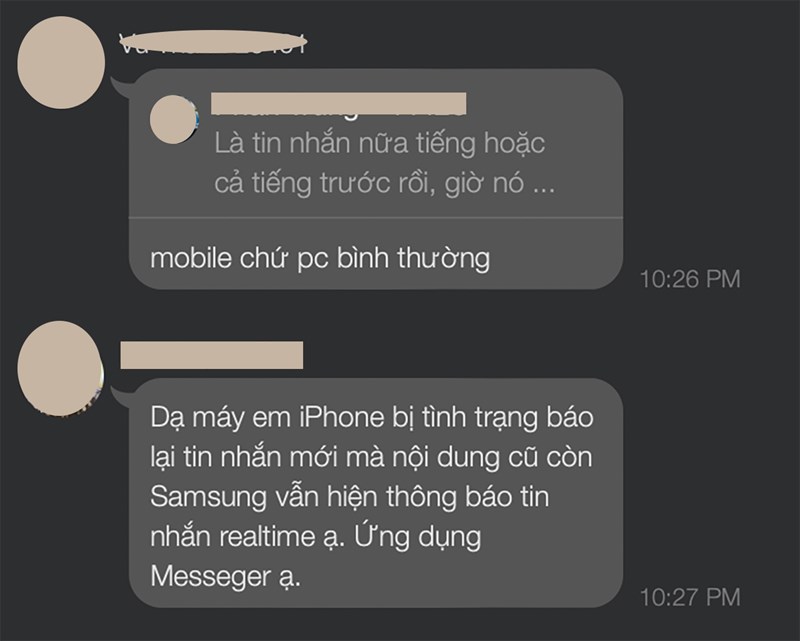 Messenger bị lỗi hiển thị tin nhắn đã nhận 1 tiếng trước, ngoài ra... Messenger bị lỗi hiển thị tin nhắn đã nhận 1 tiếng trước, ngoài ra...