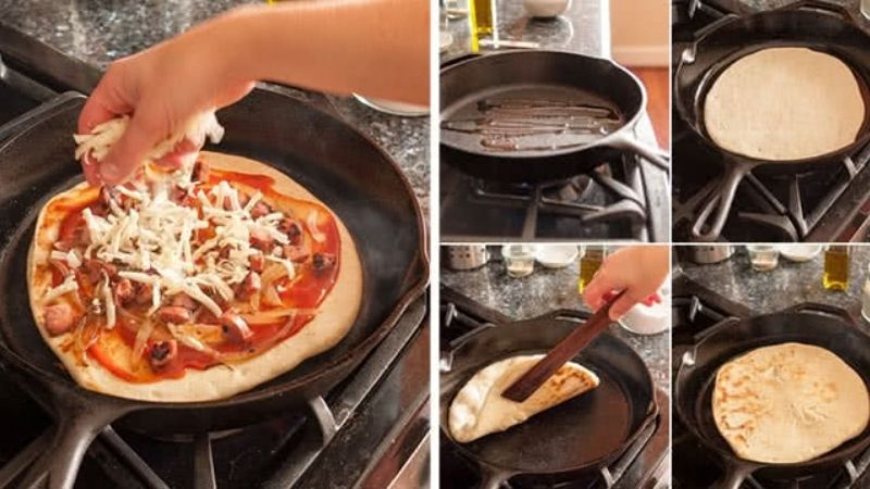 Cách làm pizza bằng chảo chống dính