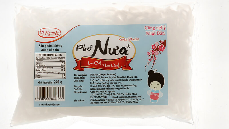 Phở nưa tươi Vị Nguyên gói 240g Phở nưa tươi Vị Nguyên gói 240g