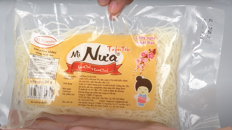 Mì nưa tươi Vị Nguyên gói 240g Mì nưa tươi Vị Nguyên gói 240g