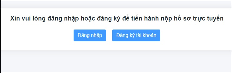 Đăng nhập hoặc đăng ký và điền các thông tin tương tự như tại Hà Nội để nộp hồ sơ.