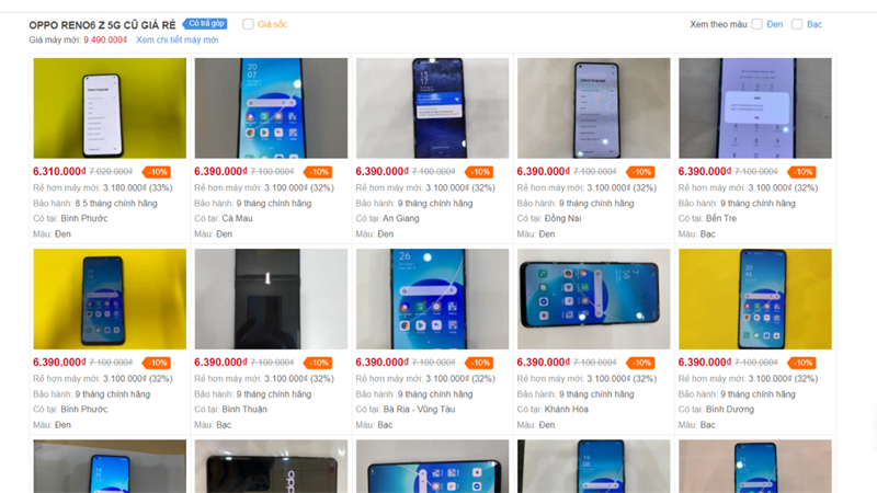 giá oppo reno6 z 5g 