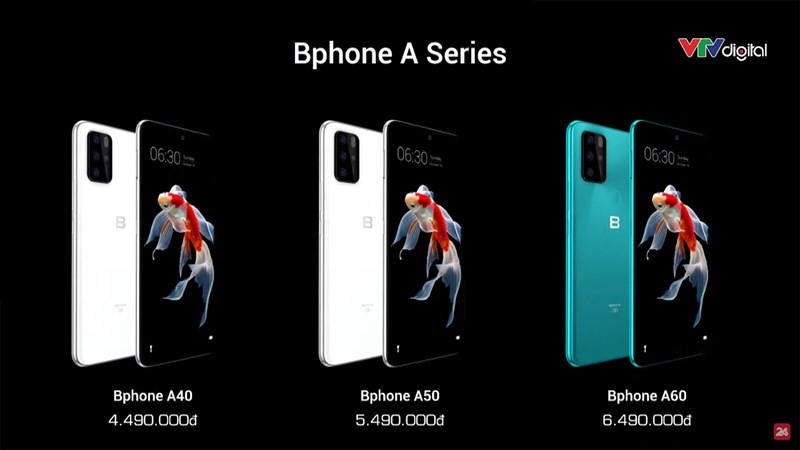 Giá bán của Bphone A40, A50 và A60