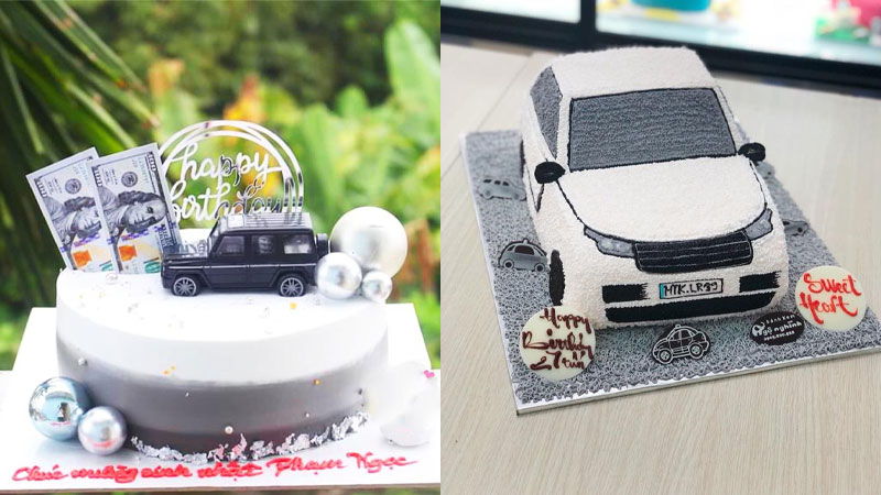 Mẫu bánh sinh nhật hình ô tô đẹp - \
