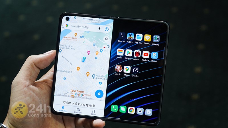 Tính năng chia đôi màn hình bằng cách vuốt 2 ngón tay trên OPPO Find N 5G Tính năng chia đôi màn hình bằng cách vuốt 2 ngón tay trên OPPO Find N 5G