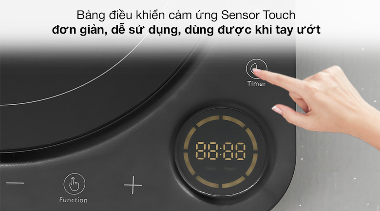 Bếp từ Dreamer có tốt không? Có nên mua không? > Bếp từ sử dụng bảng lệnh điều khiển cảm ứng Sensor Touch