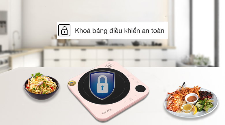 Bếp từ Dreamer có tốt không? Có nên mua không? > Bếp từ Dreamer có chức năng khóa lệnh điều khiển an toàn cho trẻ nhỏ