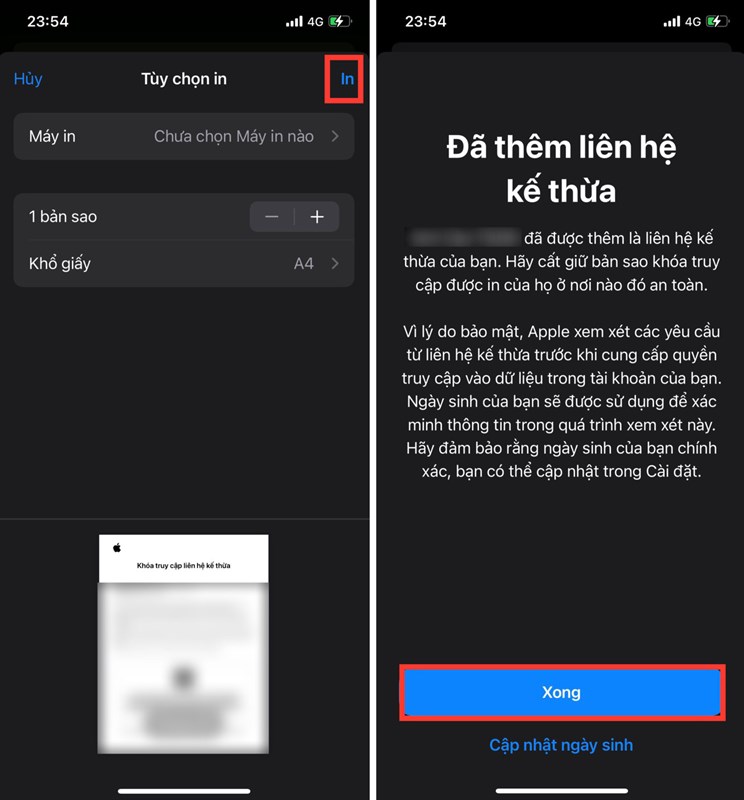 Cách thiết lập tính năng thừa kế di sản kỹ thuật số trên iPhone