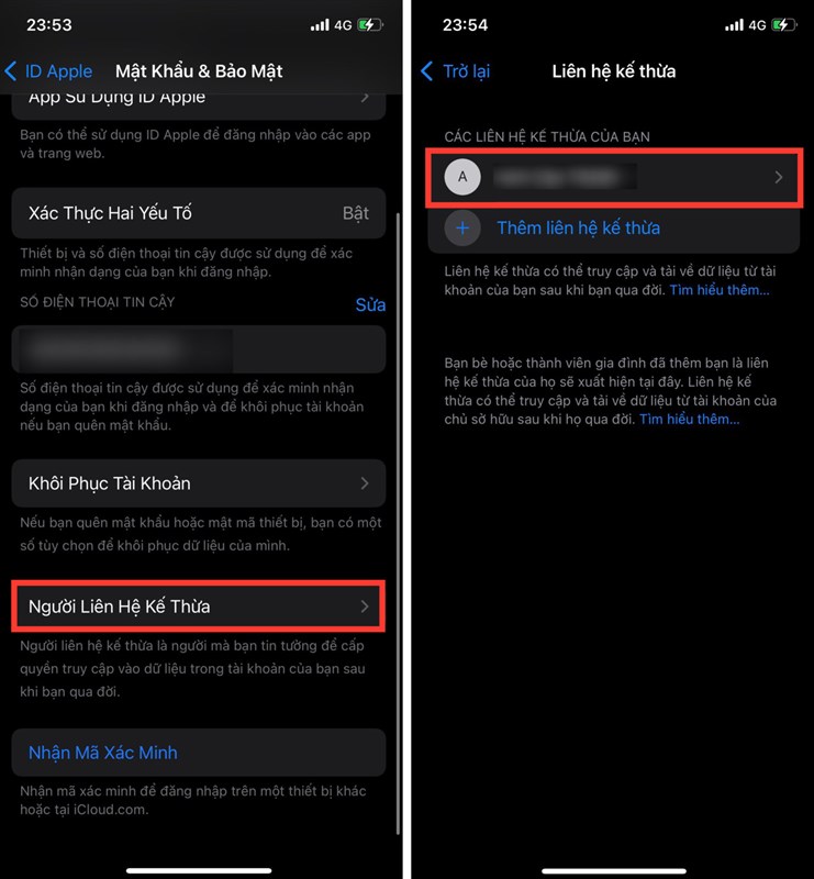 Cách thiết lập tính năng thừa kế di sản kỹ thuật số trên iPhone