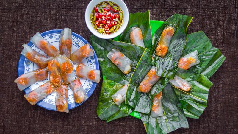 Bánh bột lọc Huế thơm ngon, màu sắc bắt mắt