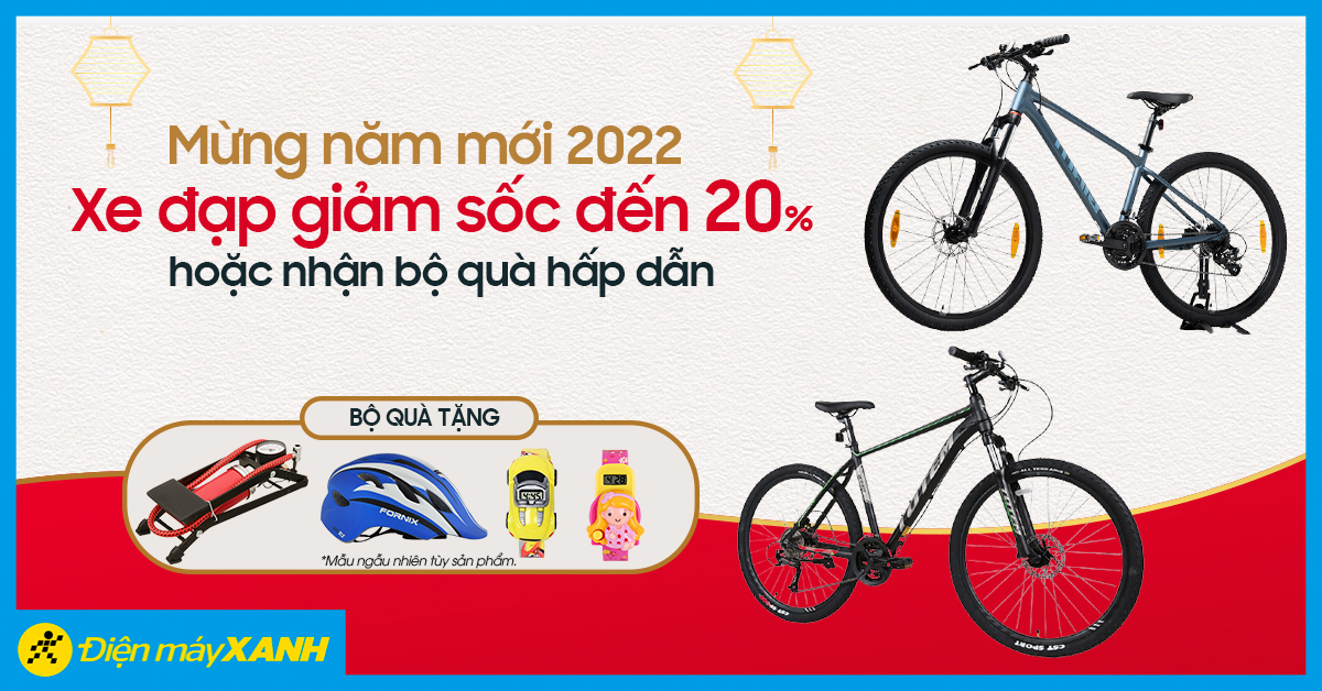 Mừng năm mới 2022: Xe đạp giảm sốc đến 20% hoặc nhận ngay bộ quà hấp dẫn