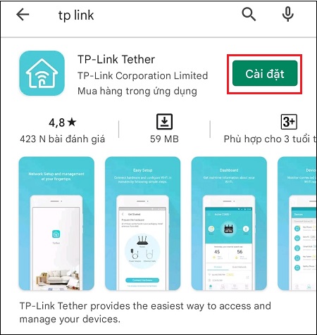 tải ứng dụng TP-Link Tether về điện thoại 