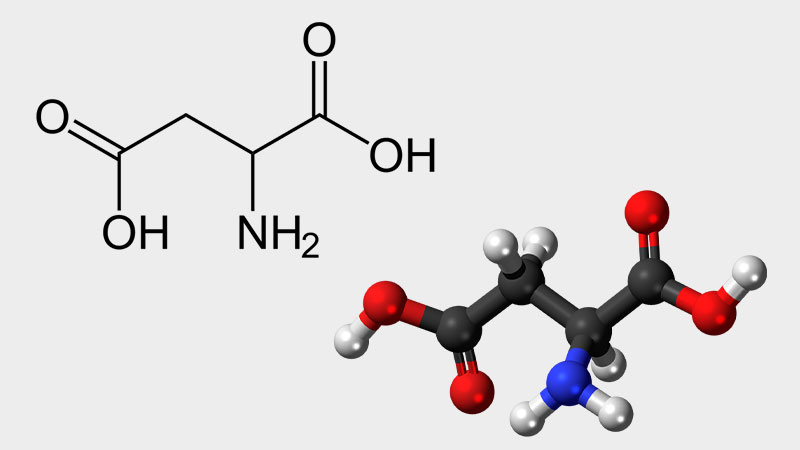 Aspartic acid có công thức hóa học là HOOCCH(NH2)CH2COOH