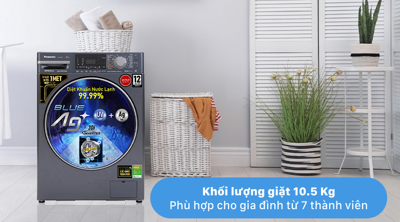 Khối lượng giặt đa dạng, đáp ứng nhu cầu giặt giũ của 3 - 7 người