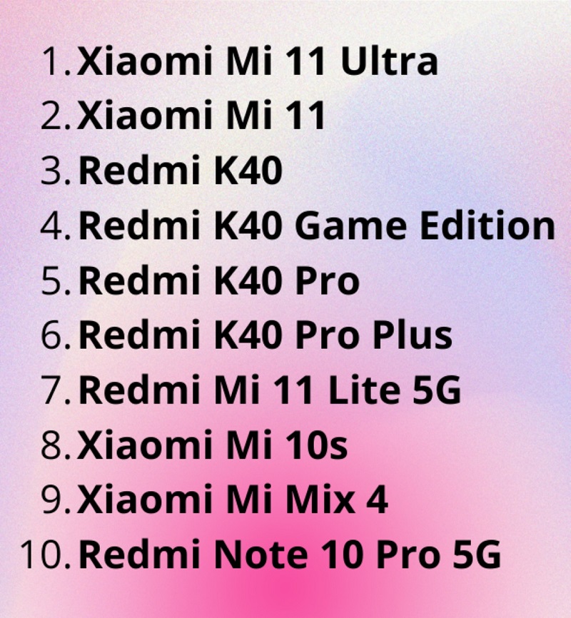 Danh sách điện thoại Xiaomi nâng cấp MIUI 13 ngày 28/12