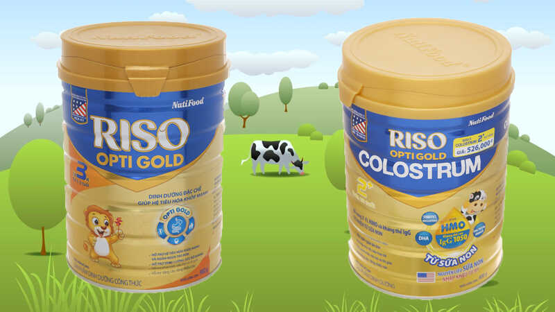 Sữa bột Opti Gold 3 và Sữa bột Opti Gold Colostrum 2+
