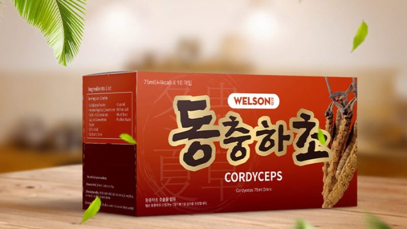 Nước uống Đông trùng Hạ thảo Welson Cordyceps giúp tăng cường sức đề kháng, bồi bổ cơ thể