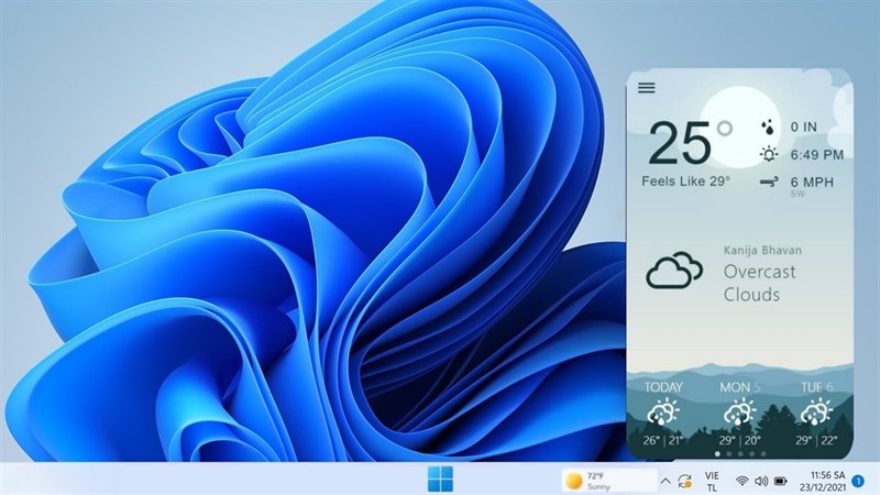 cách ẩn thanh biểu tượng thời tiết trên windows 11