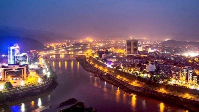 Thành phố Lào Cai về đêm