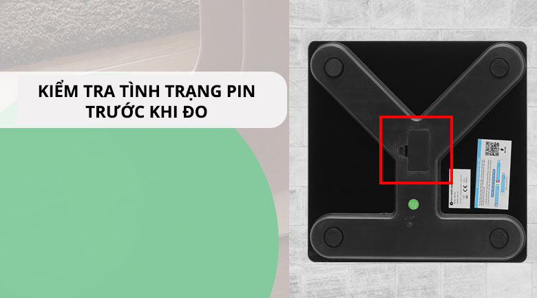 Bạn nên kiểm tra tình trạng pin trước khi đo để nhận được kết quả chính xác