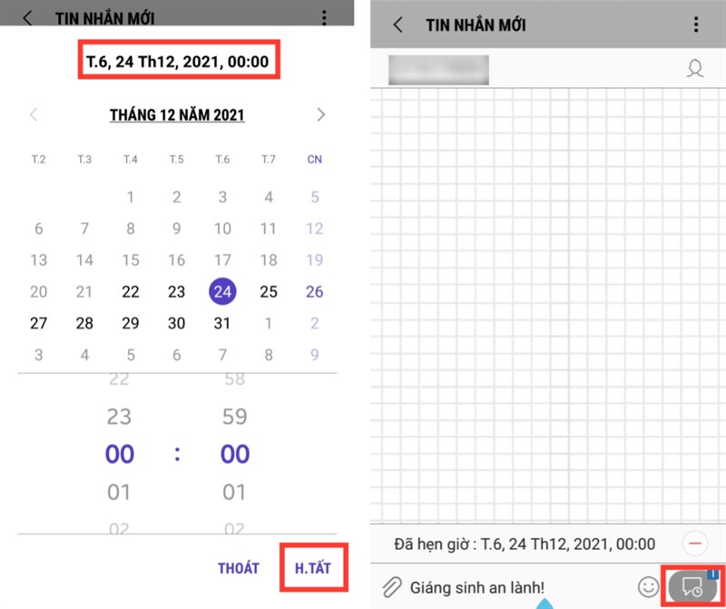 Cách hẹn giờ gửi tin nhắn chúc mừng
