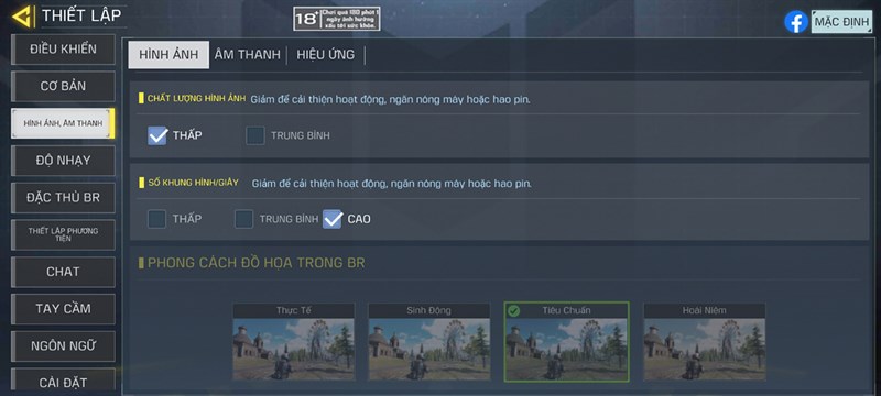 Thiết lập đồ họa Call Of Duty Mobile Thiết lập đồ họa Call Of Duty Mobile