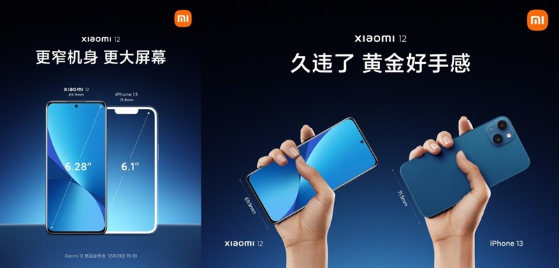 Xiaomi 12 sẽ có màn hình 6.28 inch, cải tiến camera
