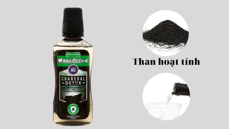 Nước súc miệng Oral Clean Charcoal Detox