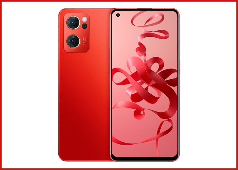 Trên hai vòng camera sau của OPPO Reno7 New Year Edition được phủ một lớp màu vàng bắt mắt Trên hai vòng camera sau của OPPO Reno7 New Year Edition được phủ một lớp màu vàng bắt mắt