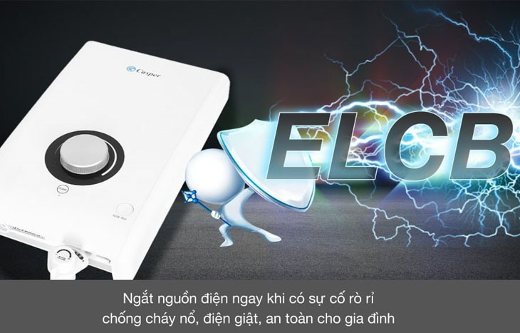 Máy nước nóng Casper của nước nào? Có tốt không? > Cầu dao ELCB chống giật, chống cháy nổ