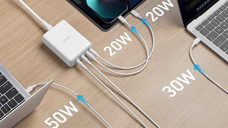 Củ sạc Anker 547 120 W với 4 cổng USB-C