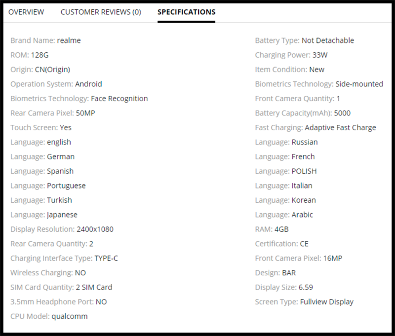 Realme 9i lộ cấu hình trên AliExpress Realme 9i lộ cấu hình trên AliExpress