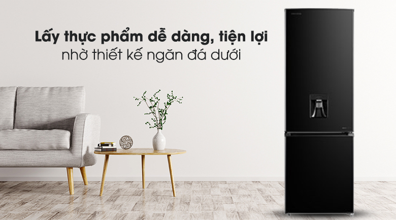 Lấy và cất thực phẩm dễ dàng với thiết kế ngăn đá dưới