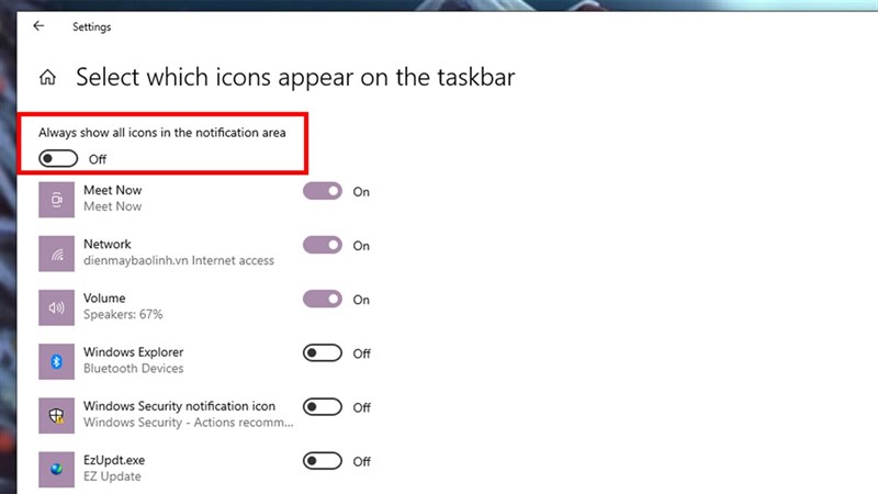 Cách khắc phục lỗi thiếu icon trên thanh Taskbar của Windows 10