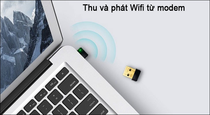 USB Wifi thu sóng từ modem và phát cho thiết bị