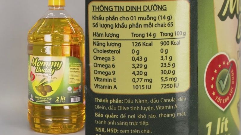 Dầu ăn thượng hạng Mommy Buddy có rất nhiều thành phần dinh dưỡng